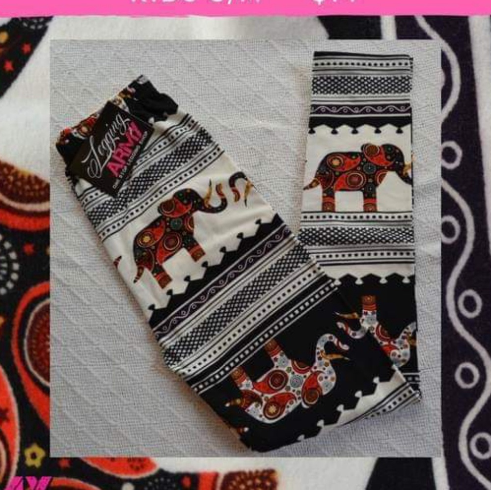 kid leggings l/xl elephant